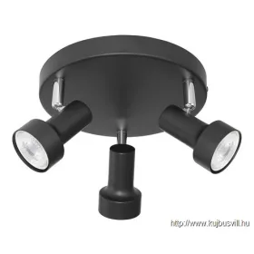 RÁBALUX 5324 Konrad spot, GU10 3X MAX 50W, fekete