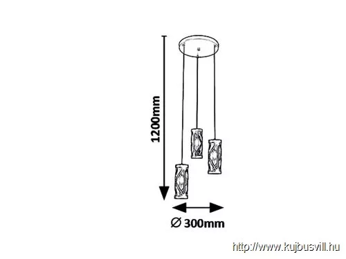 RÁBALUX 5339 Oberon Függeszték E14 3X MAX 40W