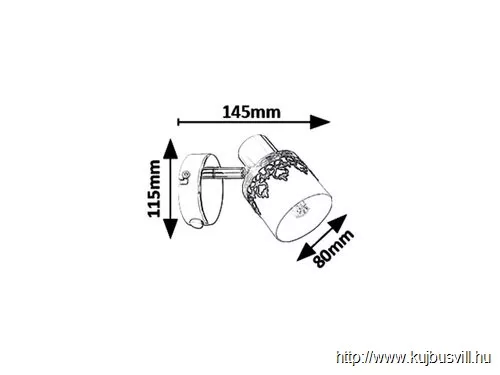 RÁBALUX 5341 Lacey spot E14 MAX 40W fekete/fehér/króm