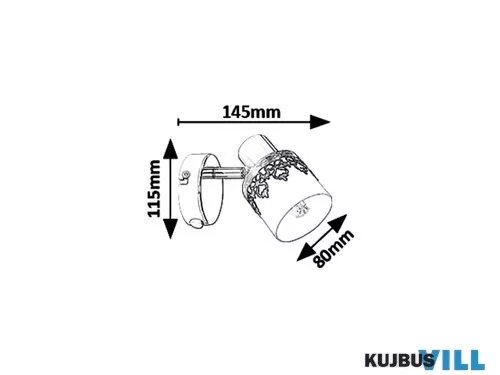 RÁBALUX 5341 Lacey spot E14 MAX 40W fekete/fehér/króm