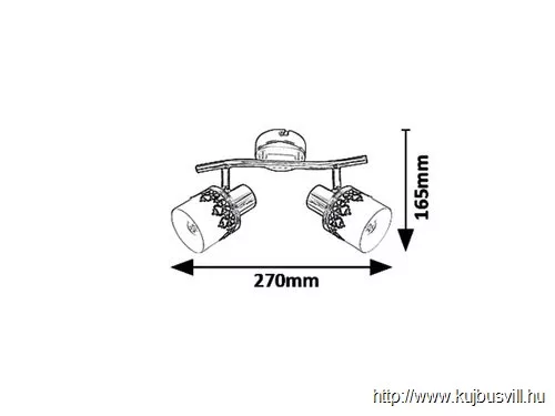 RÁBALUX 5342 Lacey spot E14 2X MAX 40W fek/feh/króm