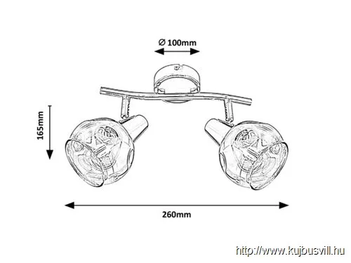 RÁBALUX 5347 Tamara,bel.Spot, E14 2x MAX 40W,króm