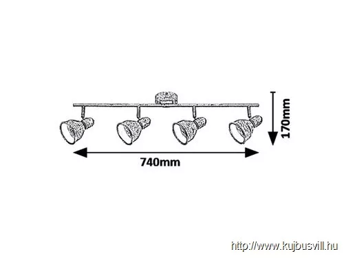 KIFUTÓ RÁBALUX 5389 Thelma Spot E14 4X MAX 40W antik ezüst