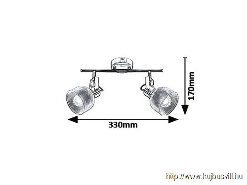 RÁBALUX 5438 Francis, spot, E14 2X MAX 28W, szkróm