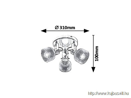 RÁBALUX 5439 Francis, spot, E14 3X MAX 28W, szkróm