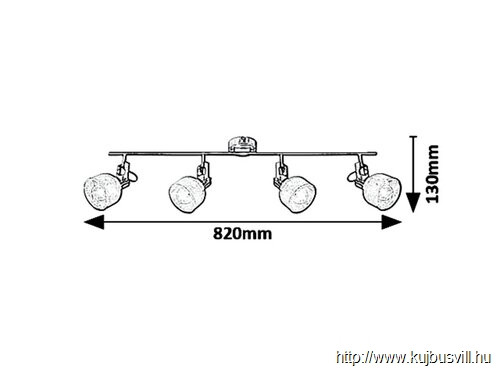 RÁBALUX 5440 Francis, spot, E14 4X MAX 28W, szkróm
