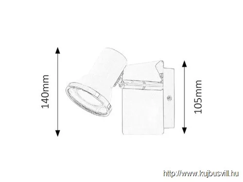 RÁBALUX 5497 Steve spotLEDGU10 4,5Wff.sal,feh/kr IP44