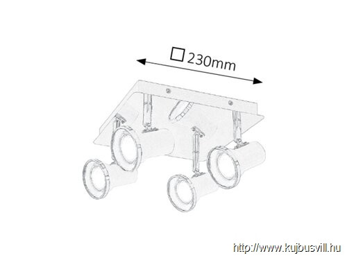 RÁBALUX 5500 Steve spotLEDGU10 4X4,5Wffsal,feh/krIP44