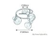 RÁBALUX 5558 Holly spot,3x40W,króm/füstszínű üveg