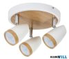 KIFUTÓ RÁBALUX 5566 Karen spot,3x4W,LED ff-al,fehér/bükk