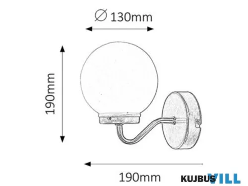 RÁBALUX 5827 Togo fürdőszobai E14,1x40W króm IP44