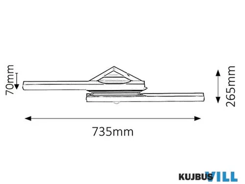 RÁBALUX 5895 Antonia mennyezeti LED 2x12W króm IP44