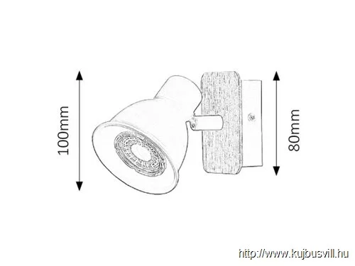 RÁBALUX 5902 Mac spot ff.nélk,GU10 1xMAX 35W,fek/bükk
