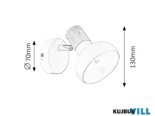 RÁBALUX 5943 Holly spot E14 1X 40W,fehér/ bükk