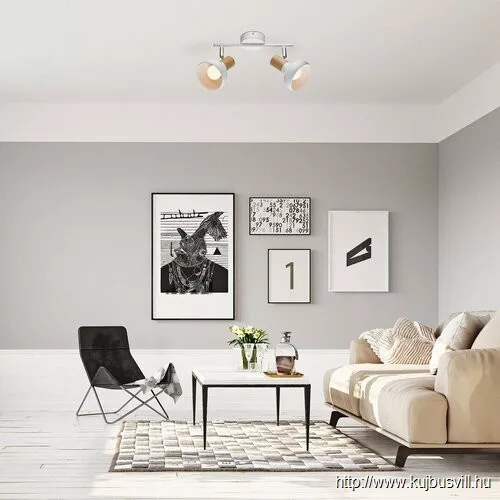 RÁBALUX 5944 Holly spot E14 2X 40W,fehér/ bükk