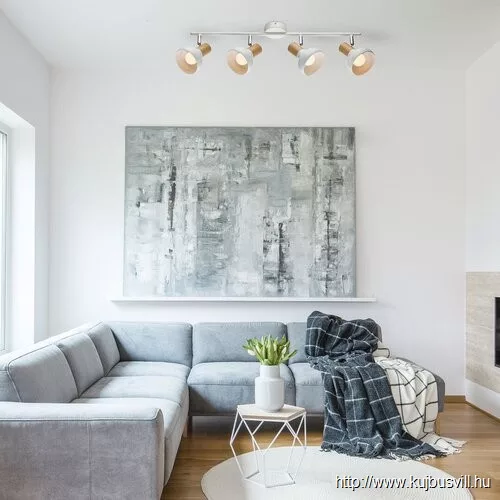 RÁBALUX 5947 Holly spot E14 4X 40W,fehér/ bükk