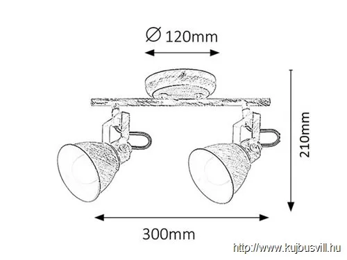 RÁBALUX 5967 Vivienne 2-es szpot E14 2x max 40W fehér