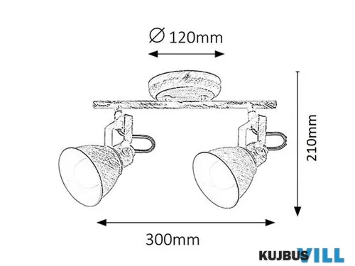 RÁBALUX 5967 Vivienne 2-es szpot E14 2x max 40W fehér