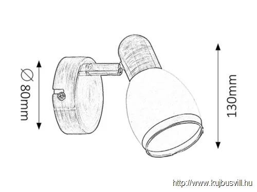 RÁBALUX 5970 Elite 1-es szpot E14 max 40W bronz