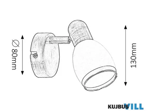 RÁBALUX 5970 Elite 1-es szpot E14 max 40W bronz