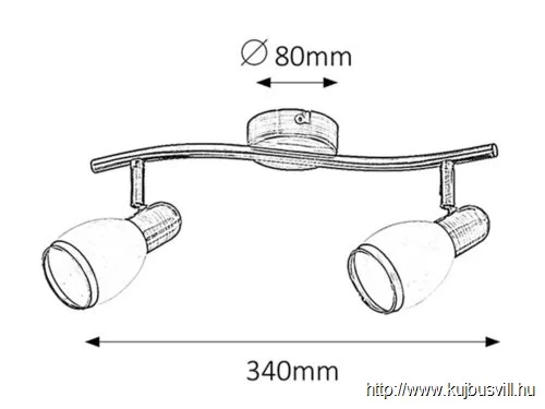 RÁBALUX 5971 Elite 2-es szpot E14 2x max40W bronz