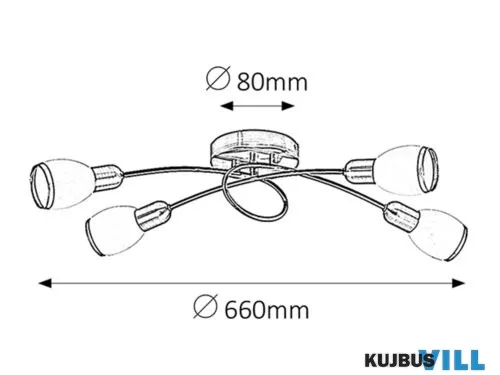 RÁBALUX 5973 Elite 4-es szpot E14 4x max40W bronz