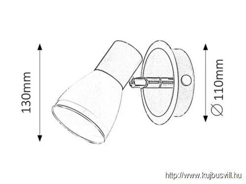 RÁBALUX 5976 Ati 1-es szpot E14 max15W fekete/króm