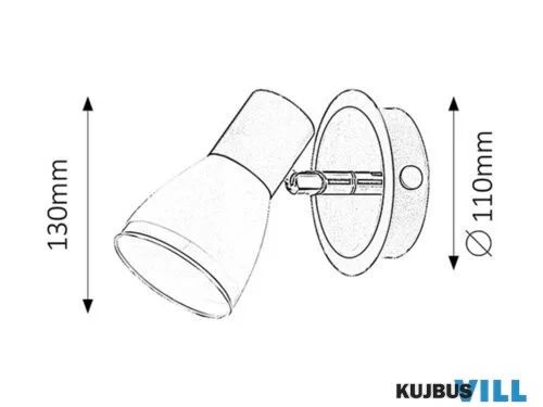 RÁBALUX 5976 Ati 1-es szpot E14 max15W fekete/króm