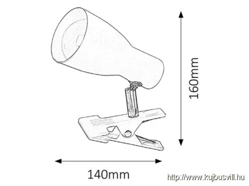 RÁBALUX 6026 Ebony 1-es csipt. szpot E27 max20W fehér
