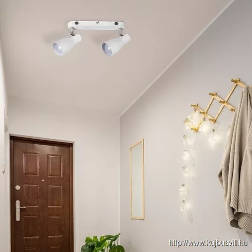 RÁBALUX 6027 Ebony 2-es szpot E27 max 2x20W fehér