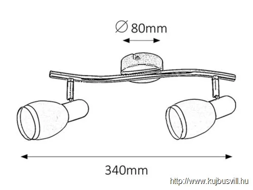 RÁBA  6061  Elite, 2-es spot mennyezeti/fali lámpa