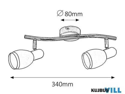 RÁBA  6061  Elite, 2-es spot mennyezeti/fali lámpa
