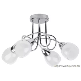 RÁBALUX 6083 Dave 4ágú menny. E14 4x40W króm üvegbúra