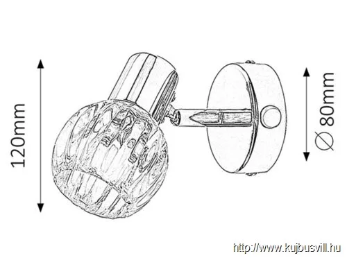 RÁBA  6091  Lauren 1-es spot mennyezeti/fali lámpa