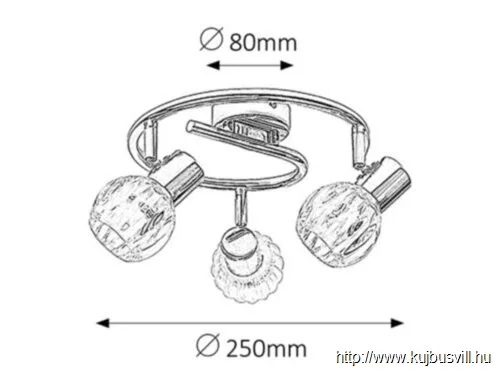 RÁBA  6093  Lauren 3-as spot mennyezeti lámpa