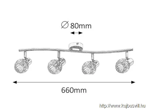 RÁBA  6094  Lauren 4-es spot mennyezeti lámpa