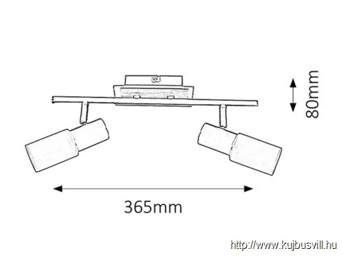 RÁBALUX 6097 Logan 2-es szpot E14 2x40W króm