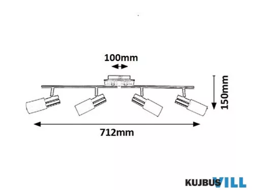 RÁBALUX 6099 Logan 4-es szpot E14 4x40W króm