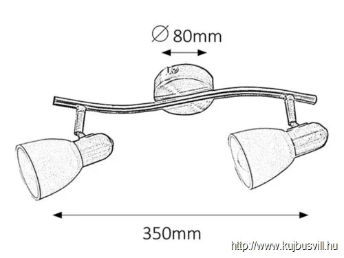 RÁBALUX 6307 Soma 2-es szpot E14 2x40W bronz opál