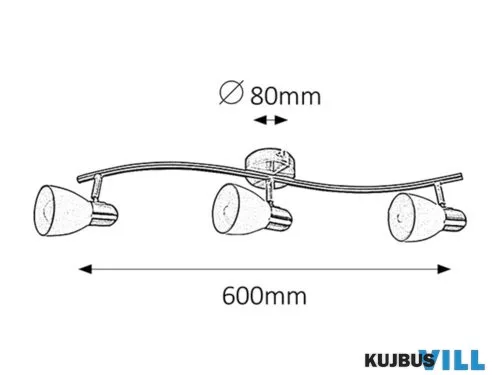 RÁBALUX 6308 Soma 3-as szpot E14 3x40W bronz opál