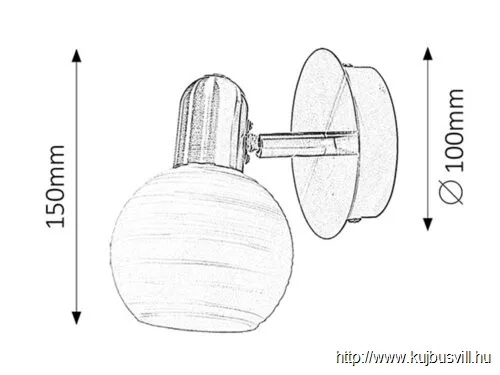 RÁBALUX 6341 Aurel 1-es szpot E14 1x40W sz.kr opál