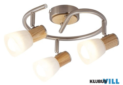 RÁBALUX 6488 Gavin 3-es spot E14 3x40W sz.króm bükkfa