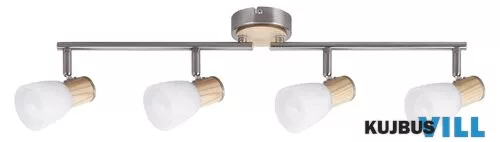 RÁBALUX 6489 Gavin 4-es spot E14 4x40W sz.króm bükkfa