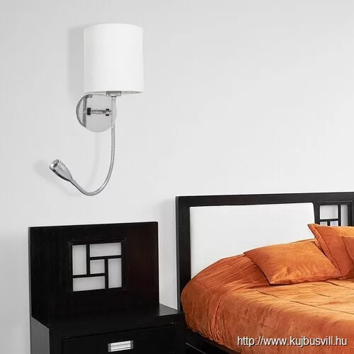 RÁBALUX 6529 Larkin faliolvasó kör E27 40W LED3W króm