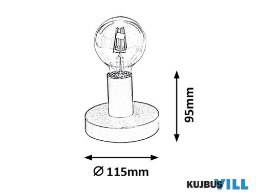 RÁBALUX 6569 Bowie,asztali,E27 1X MAX 60W,fekete