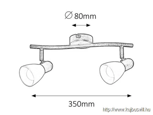 RÁBALUX 6592 Soma 2-es szpot E14 2x40Want.bar.krém