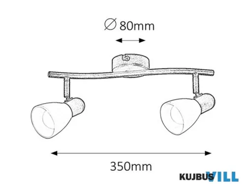 RÁBALUX 6592 Soma 2-es szpot E14 2x40Want.bar.krém