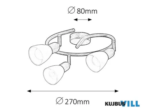 RÁBALUX 6593 Soma 3-as szpot E14 3x40Want.bar.krém