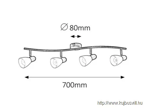 RÁBALUX 6594 Soma 4-es szpot E14 4x40Want.bar.krém