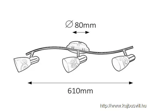 KIFUTÓ RÁBALUX 6637 Harmony lux 3-as szpot E14 3x40Wszt kr